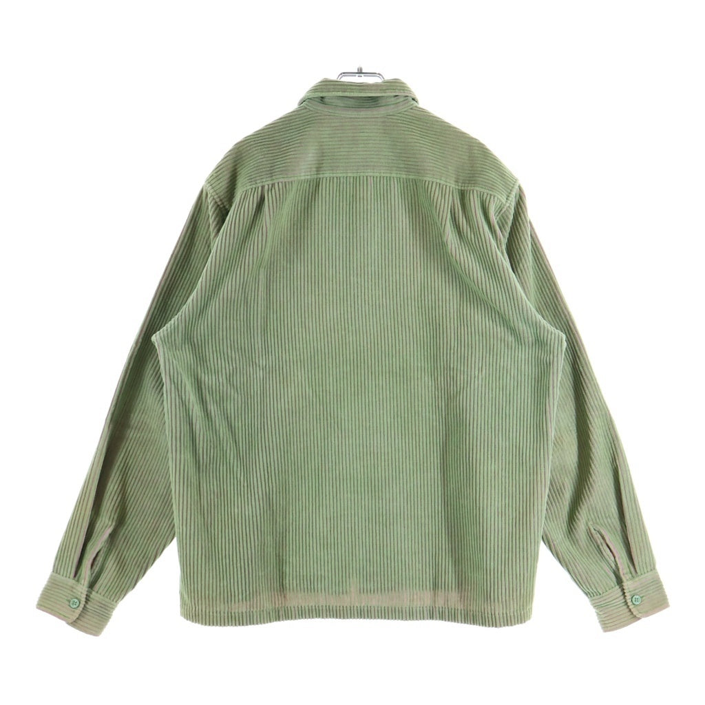 SUPREME(シュプリーム) 23SS 2-Tone Corduroy Zip Up Shirt 胸オールドイングリッシュロゴ ジップアップジャケット グリーン