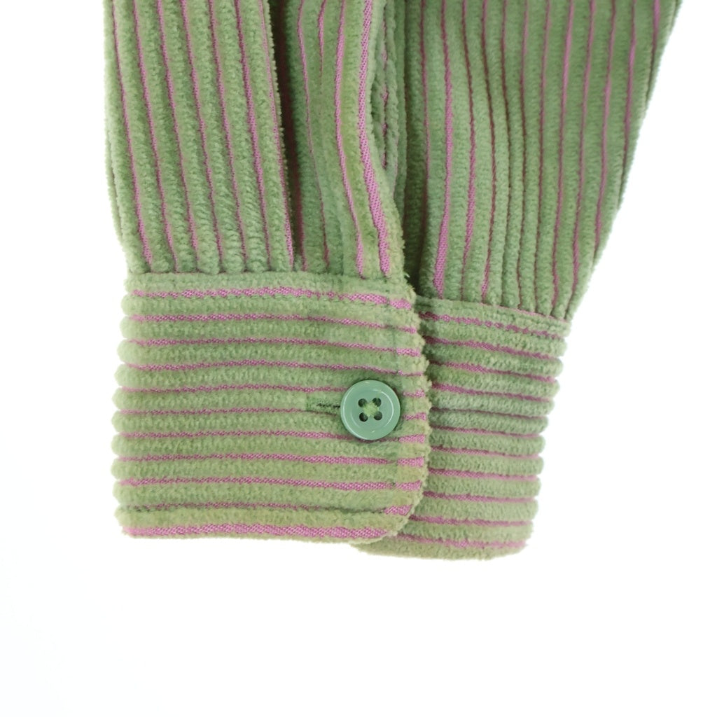 SUPREME(シュプリーム) 23SS 2-Tone Corduroy Zip Up Shirt 胸オールドイングリッシュロゴ ジップアップジャケット グリーン