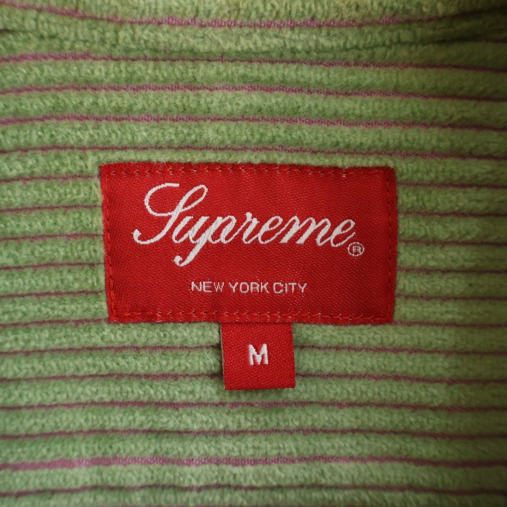 SUPREME(シュプリーム) 23SS 2-Tone Corduroy Zip Up Shirt 胸オールドイングリッシュロゴ ジップアップジャケット グリーン