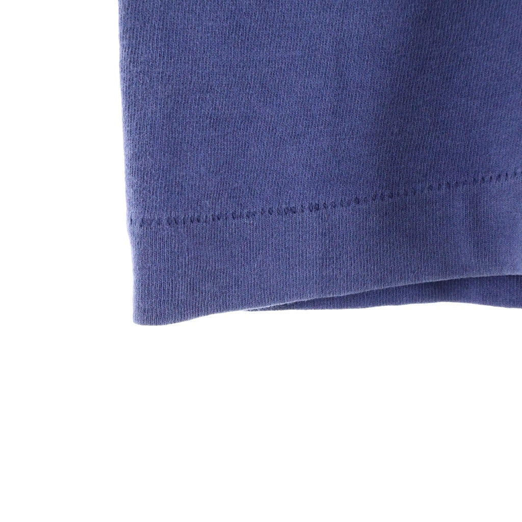 STUSSY(ステューシー) 80s-90s 黒タグ 裾袖シングル サークル ストックロゴ クルーネックTシャツ パープル