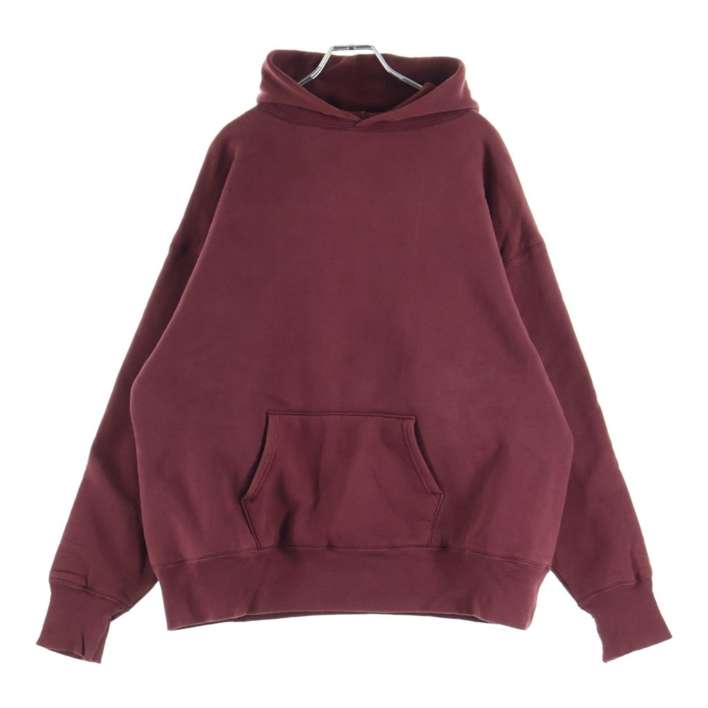 CHAMPION(チャンピオン) VINTAGE 80s トリコタグ ダブルフェイス バックプリント ラバープリント B.C.HIGH FOOTBALL REVERSE WEAVE リバースウィーブ 目無 プルオーバーパーカー ボルドー