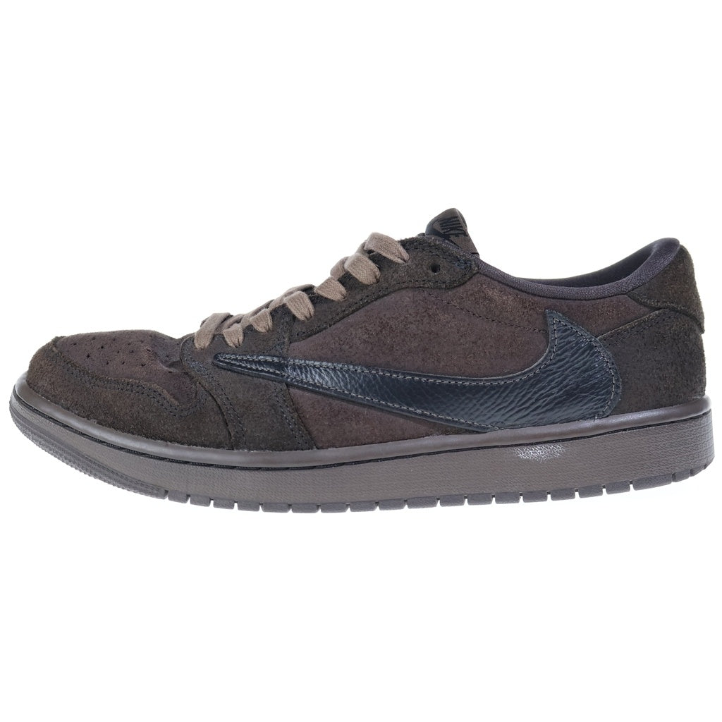 NIKE(ナイキ) ×TRAVIS SCOTT AIR JORDAN 1 LOW OG SP VELVET BROWN トラヴィススコット エアジョーダン1 ベルベットブラウン ローカットスニーカー US9.5/27.5cm DM7866-202