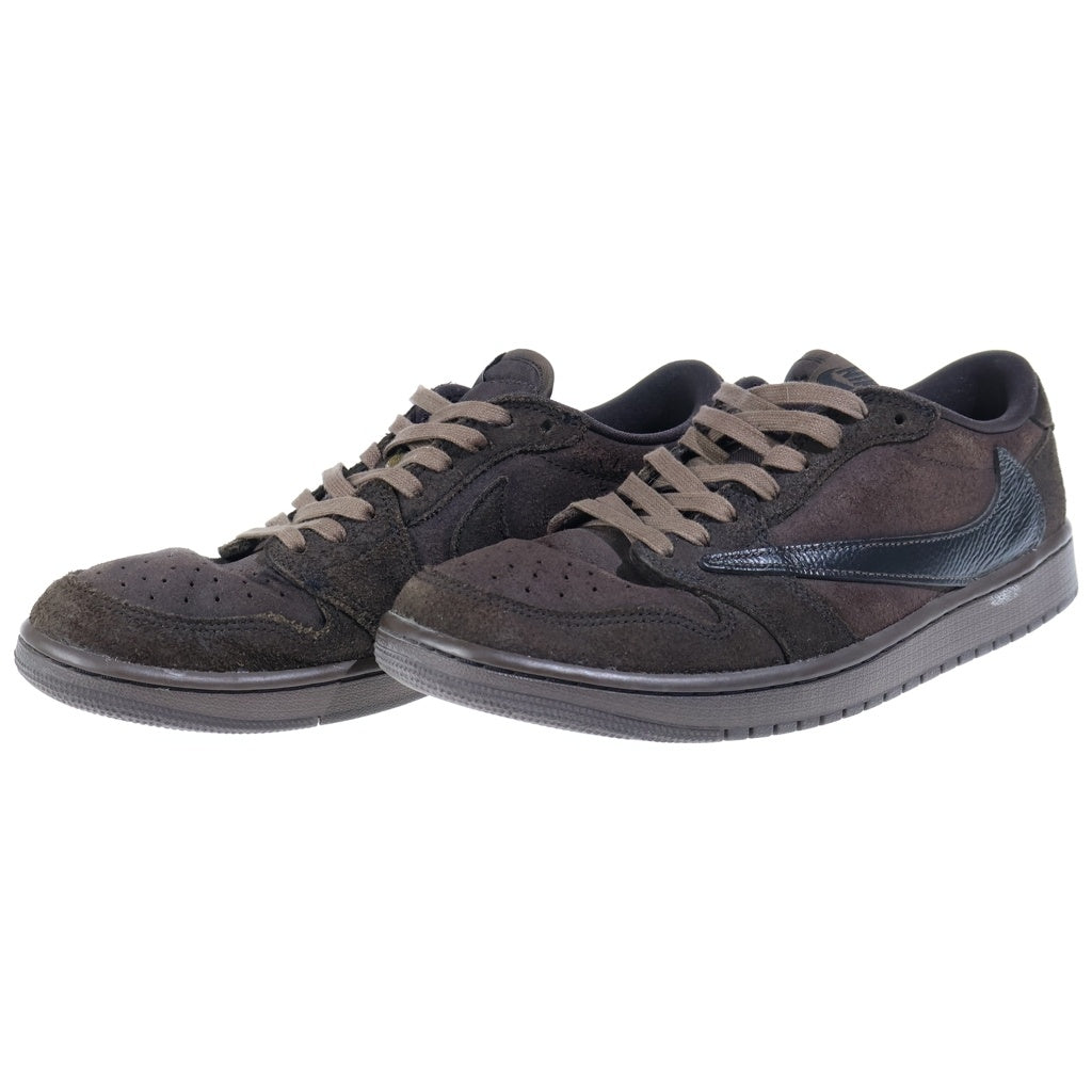 NIKE(ナイキ) ×TRAVIS SCOTT AIR JORDAN 1 LOW OG SP VELVET BROWN トラヴィススコット エアジョーダン1 ベルベットブラウン ローカットスニーカー US9.5/27.5cm DM7866-202