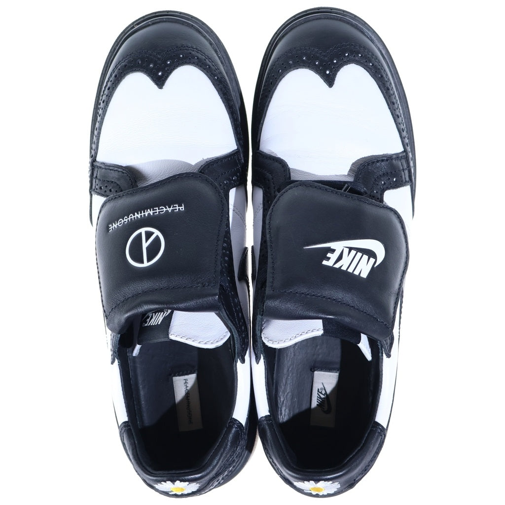 NIKE(ナイキ) ×PEACEMINUSONE KWONDO1 ピースマイナスワン レザーローカットスニーカー ブラック/ホワイト US10/28cm DH2482-101