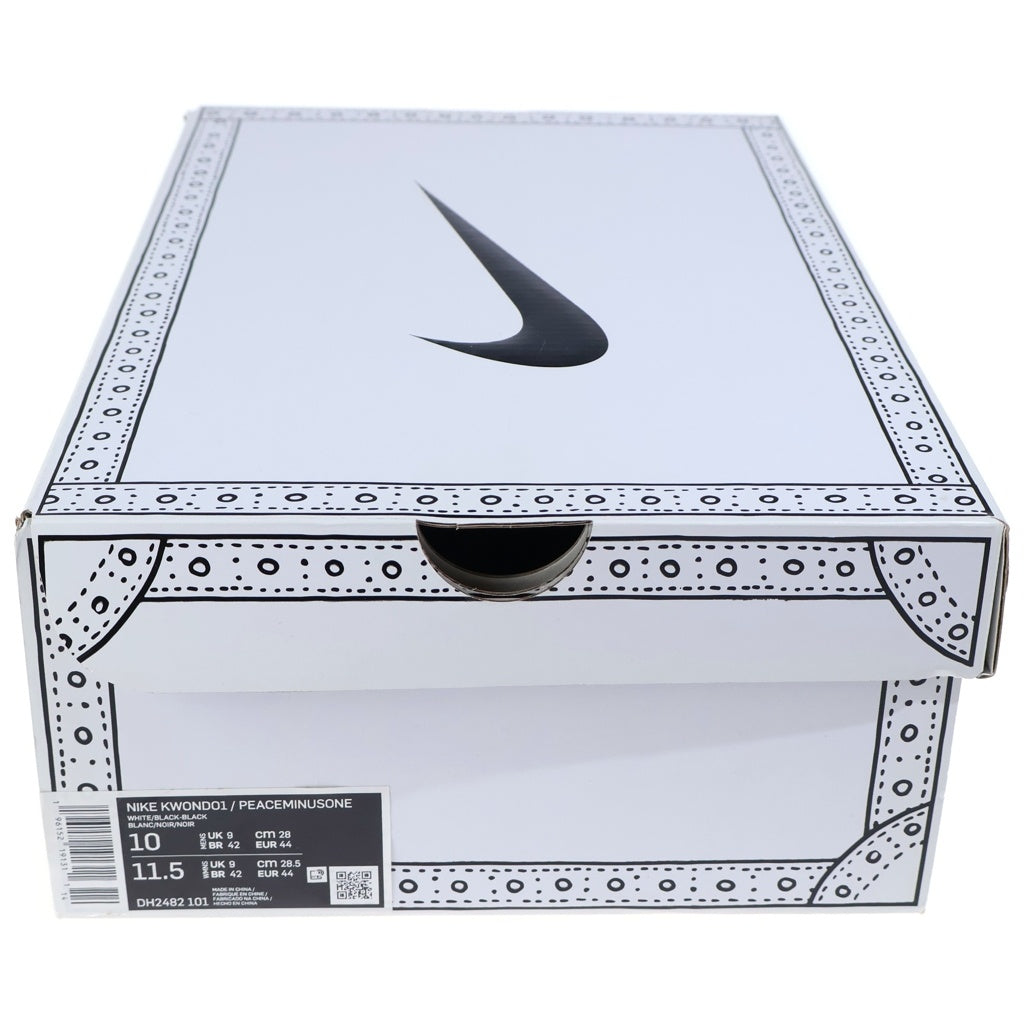 NIKE(ナイキ) ×PEACEMINUSONE KWONDO1 ピースマイナスワン レザーローカットスニーカー ブラック/ホワイト US10/28cm DH2482-101