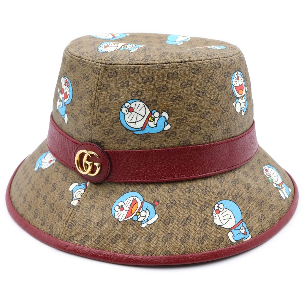 GUCCI(グッチ) DORAEMON BUCKET GGロゴ ドラえもん バケットハット ブラウン 648846 4HACU レディース