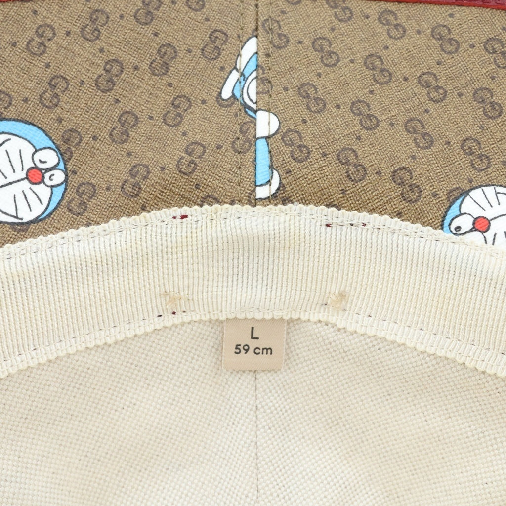 GUCCI(グッチ) DORAEMON BUCKET GGロゴ ドラえもん バケットハット ブラウン 648846 4HACU レディース