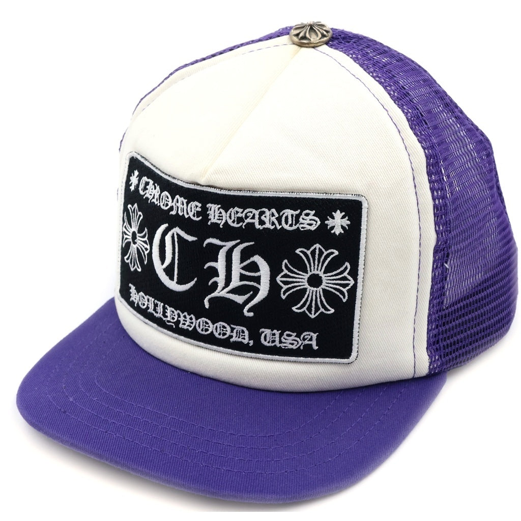 CHROME HEARTS(クロムハーツ) TRUCKER CAP CHパッチ メッシュ トラッカーキャップ 帽子 パープル