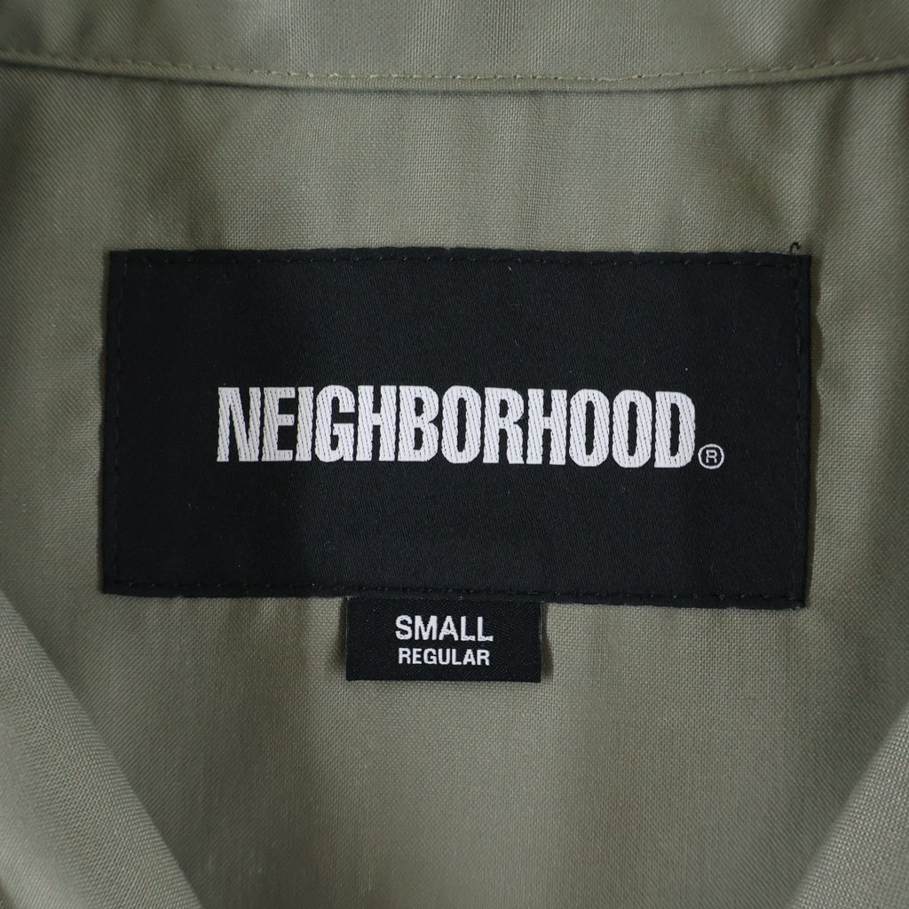 NEIGHBORHOOD(ネイバーフッド) 26SS SOLID COLOR HAWAIIAN SHIRT 胸チェーンステッチロゴ 開襟 261TSNH-SHM07 半袖シャツ グリーン