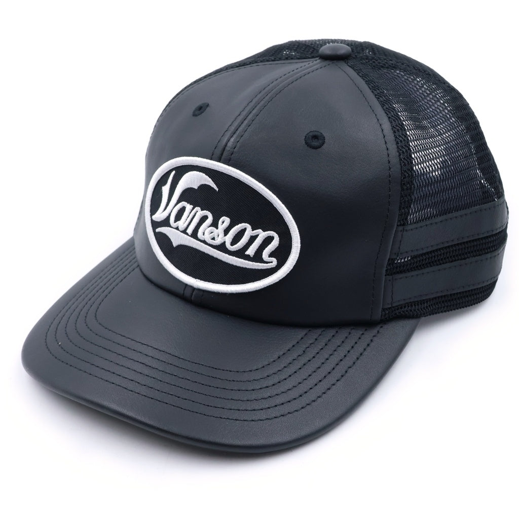 SUPREME(シュプリーム) Vanson Leathers Mesh Back 6-Panel レザー メッシュキャップ ブラック