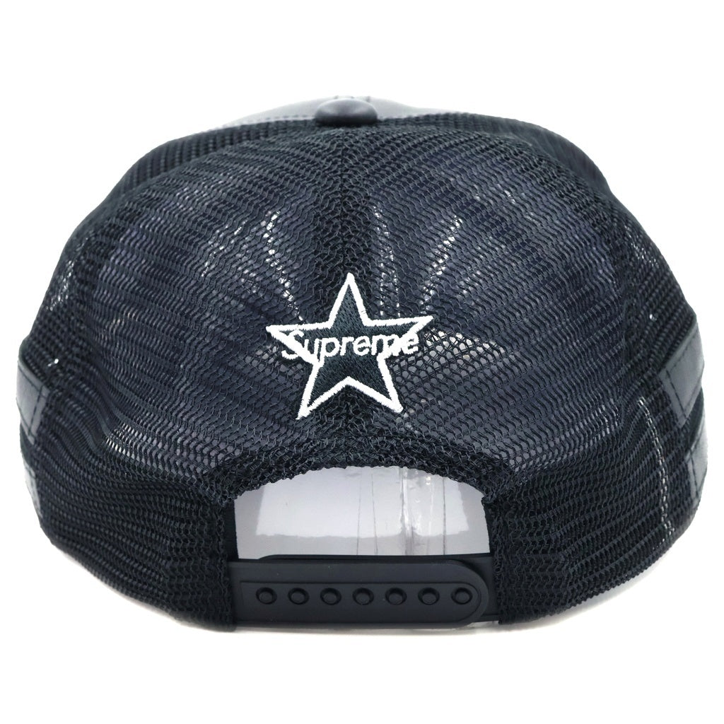 SUPREME(シュプリーム) Vanson Leathers Mesh Back 6-Panel レザー メッシュキャップ ブラック
