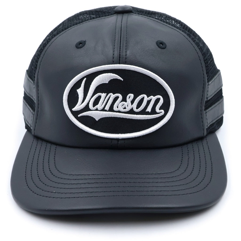 SUPREME(シュプリーム) Vanson Leathers Mesh Back 6-Panel レザー メッシュキャップ ブラック