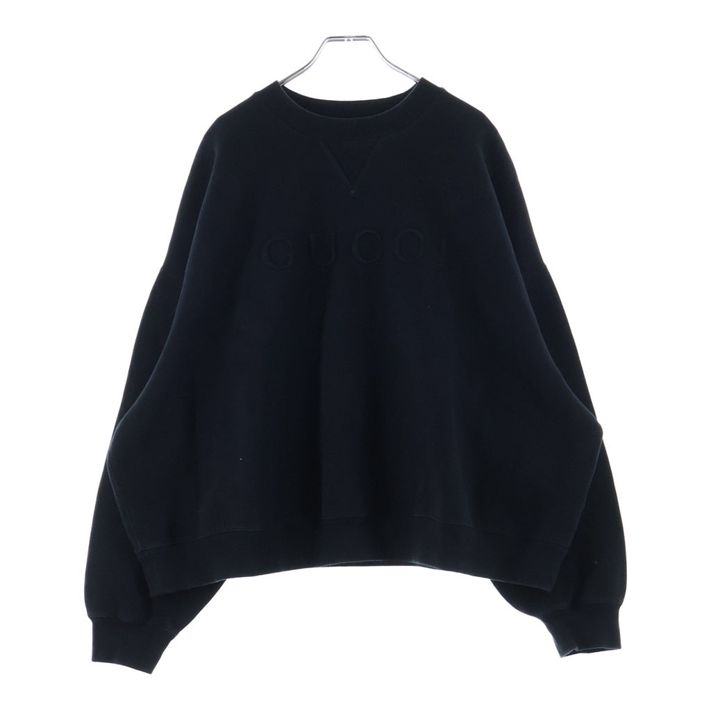 GUCCI(グッチ) Embossed Logosweat エンボスロゴ スウェットトレーナー 802787 XJGYX ブラック