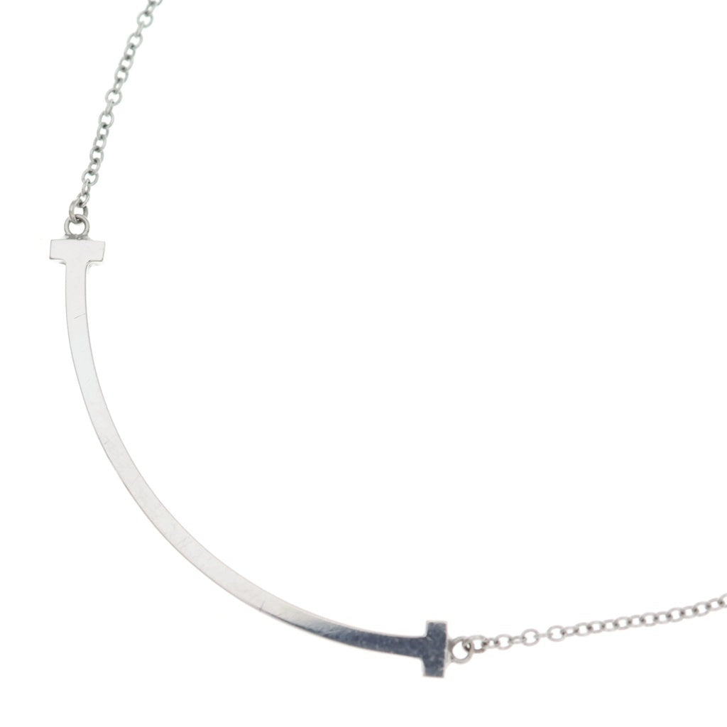 TIFFANY & Co.(ティファニー) T smile necklace small Tスマイル スモールネックレス 750AU ホワイトゴールド 60011677 レディース
