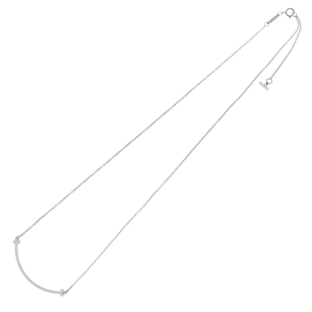 TIFFANY & Co.(ティファニー) T smile necklace small Tスマイル スモールネックレス 750AU ホワイトゴールド 60011677 レディース