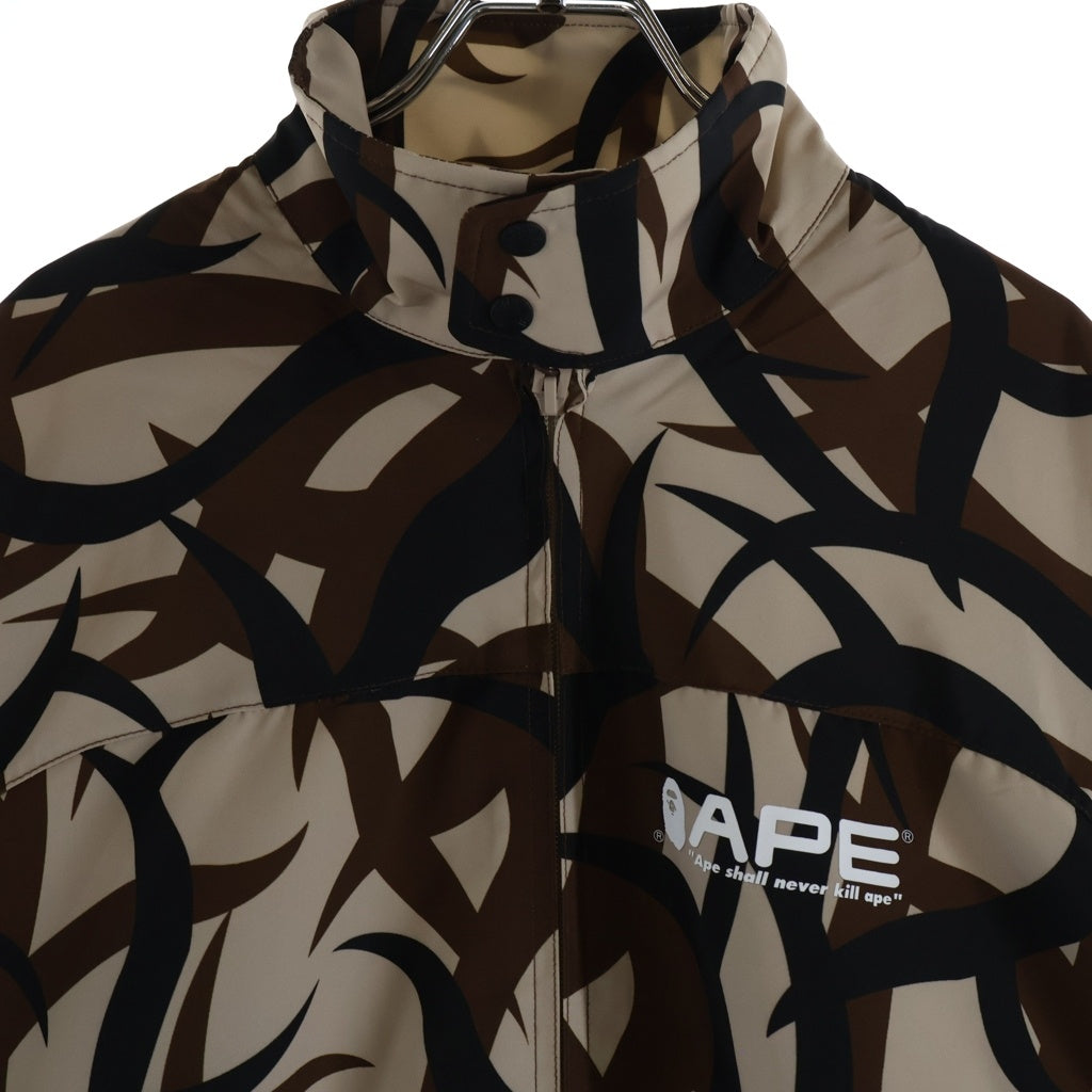 A BATHING APE(アベイシングエイプ) 25SS TRIAL CAMO RAIN JACKET トライバルカモ レインジャケット デタッチャブル 001LJL301002M ナイロンジャケット ベージュ カモフラ