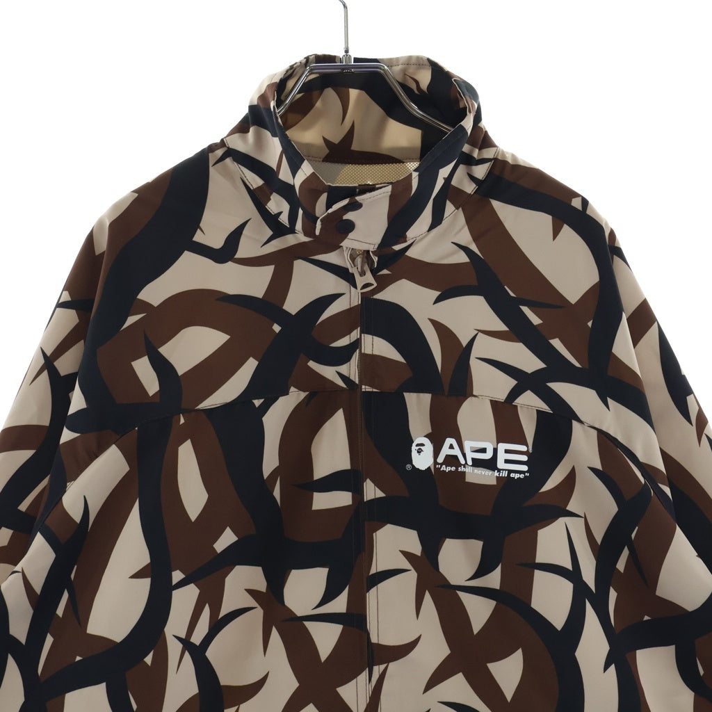 A BATHING APE(アベイシングエイプ) 25SS TRIAL CAMO RAIN JACKET トライバルカモ レインジャケット デタッチャブル ナイロンジャケット ベージュ カモフラ 001LJL301002M