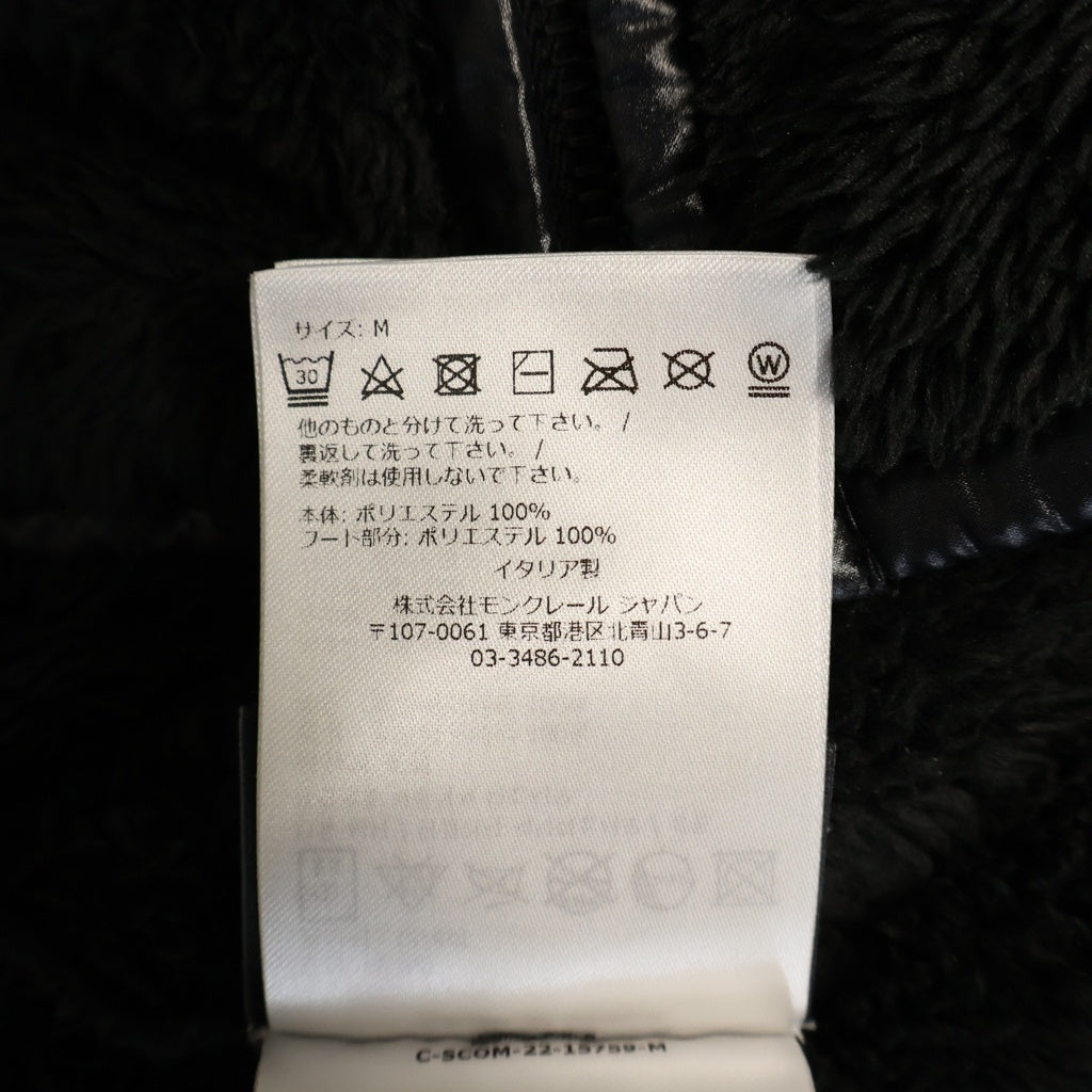 MONCLER(モンクレール) ×FRAGMENT HIROSHI FUJIWA フラグメント ボアフリース パーカー ブラック H209U8G00005 899MC