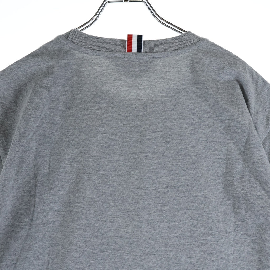 THOM BROWNE(トムブラウン) Relaxed Fit T-shirt リラックスフィット クルーネック半袖Tシャツカットソー グレー MJS067A 00042