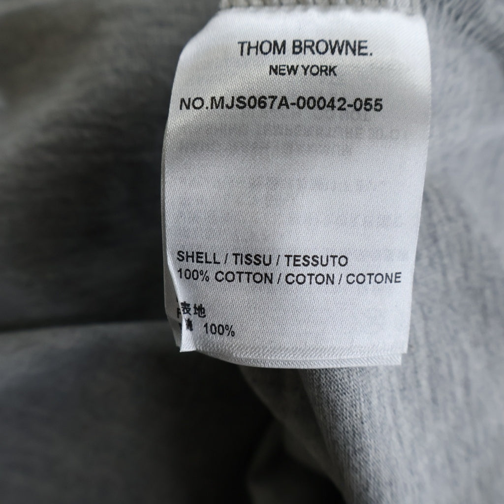THOM BROWNE(トムブラウン) Relaxed Fit T-shirt リラックスフィット クルーネック半袖Tシャツカットソー グレー MJS067A 00042