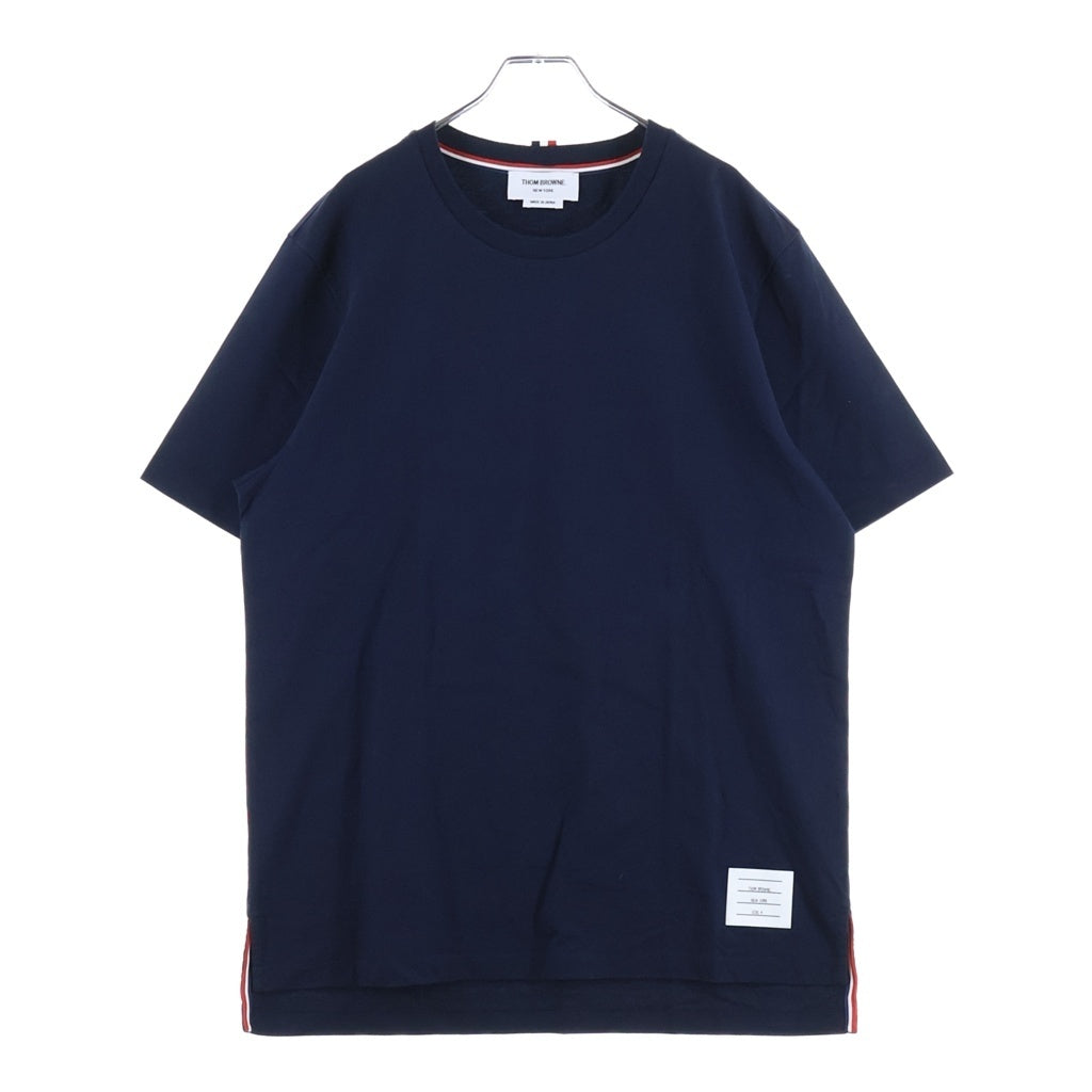 THOM BROWNE(トムブラウン) Relaxed Fit T-shirt リラックスフィット クルーネック半袖Tシャツカットソー ネイビー MJS067A 00042