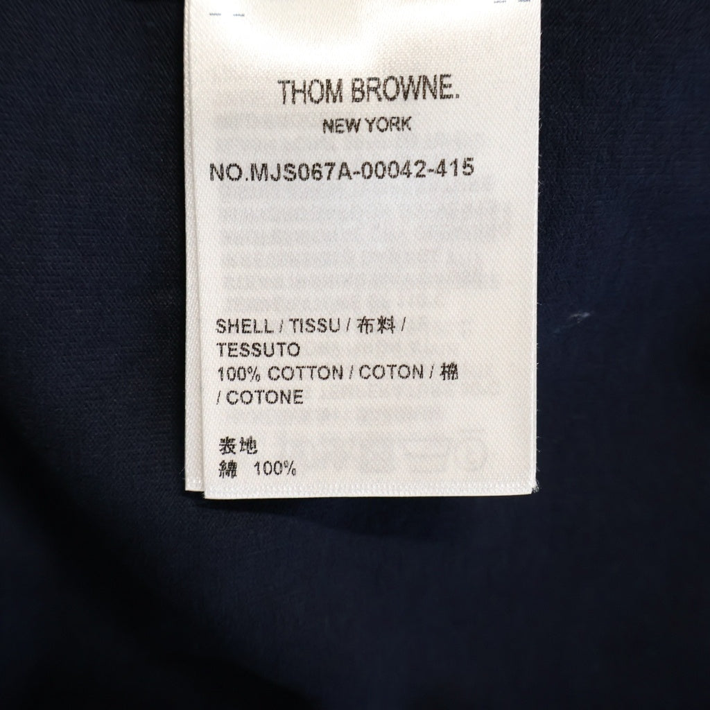 THOM BROWNE(トムブラウン) Relaxed Fit T-shirt リラックスフィット クルーネック半袖Tシャツカットソー ネイビー MJS067A 00042