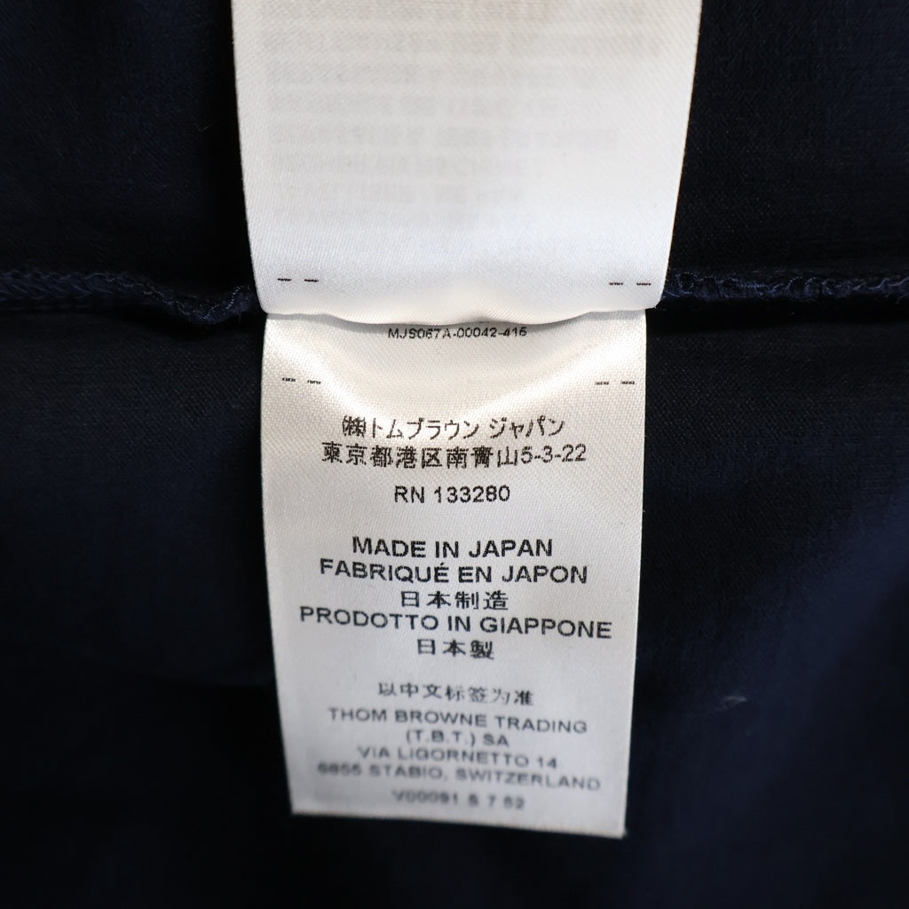 THOM BROWNE(トムブラウン) Relaxed Fit T-shirt リラックスフィット クルーネック半袖Tシャツカットソー ネイビー MJS067A 00042