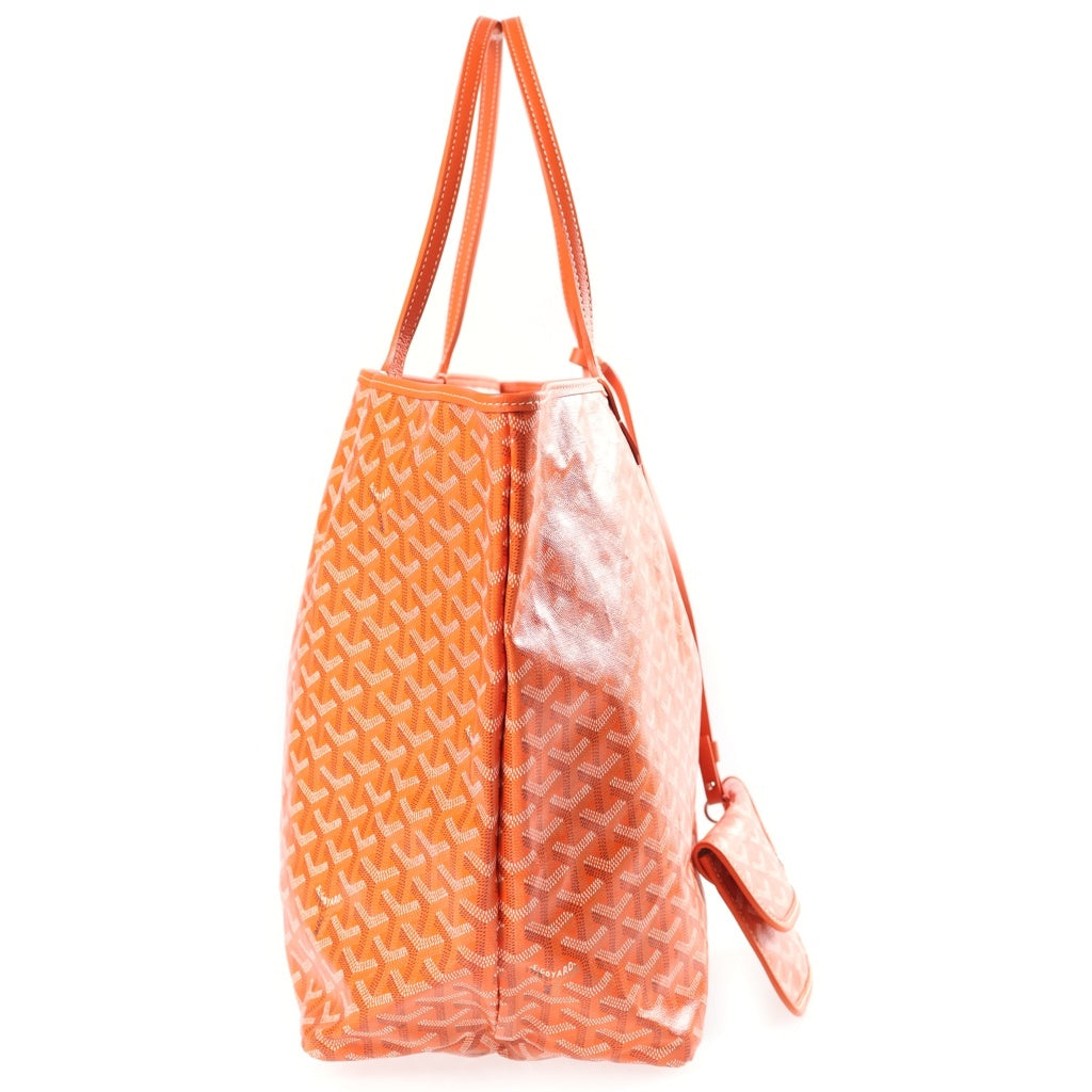 GOYARD(ゴヤール) サンルイGM PVC×レザー トートバッグ オレンジ レディース