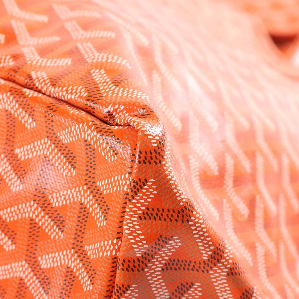GOYARD(ゴヤール) サンルイGM PVC×レザー トートバッグ オレンジ レディース