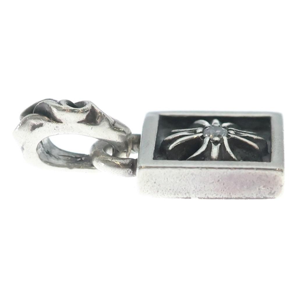 CHROME HEARTS(クロムハーツ) FRAMED CH PLUS 1DIA フレームドCHプラス 1ダイヤ チャーム シルバーネックレストップ