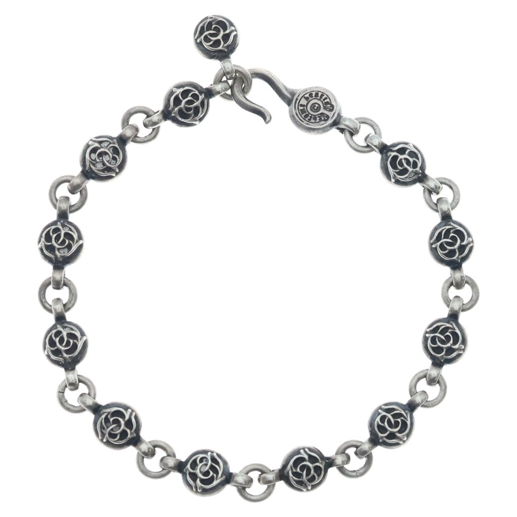 CHROME HEARTS(クロムハーツ) NO1 FLORAL BALL #1 フローラルボールブレスレット シルバー
