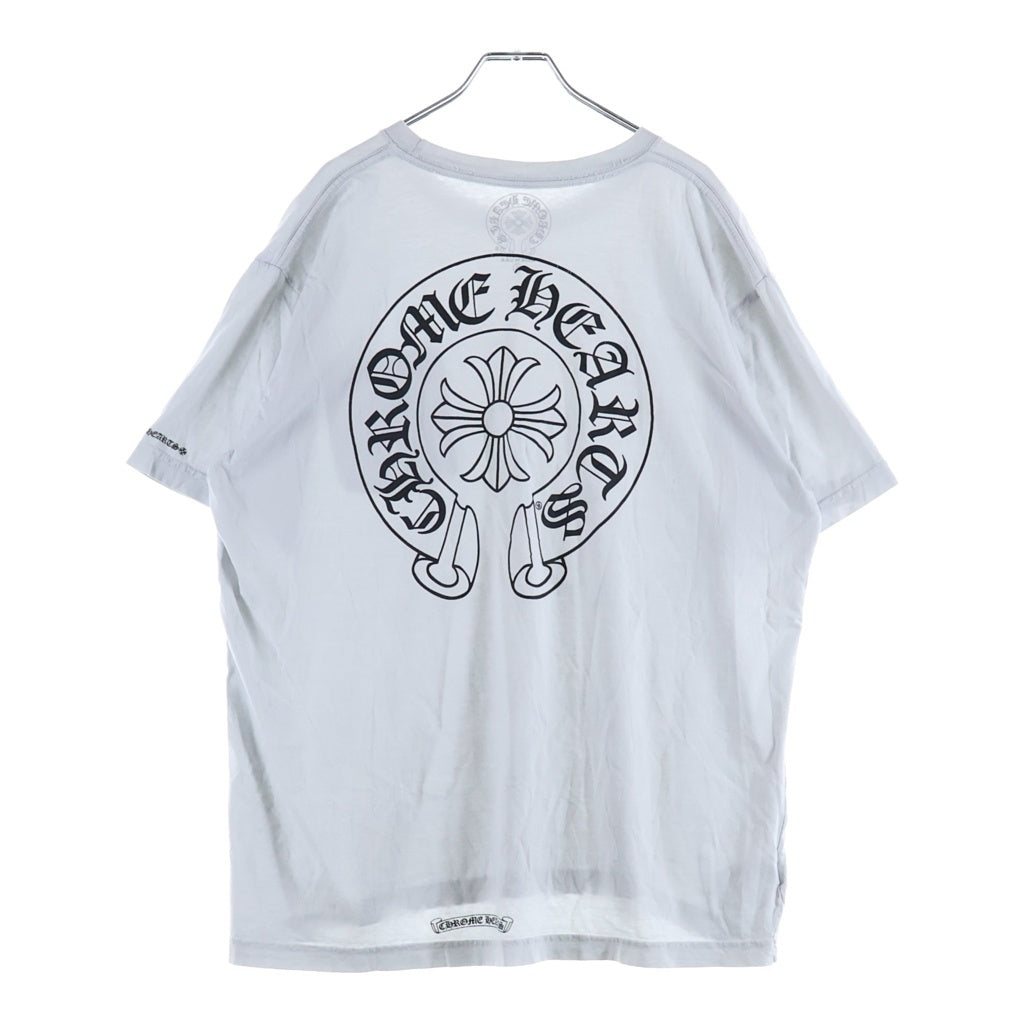 CHROME HEARTS(クロムハーツ) HORSESHOE S/S TEE ホースシュープリント ポケット半袖Tシャツ カットソー グレー