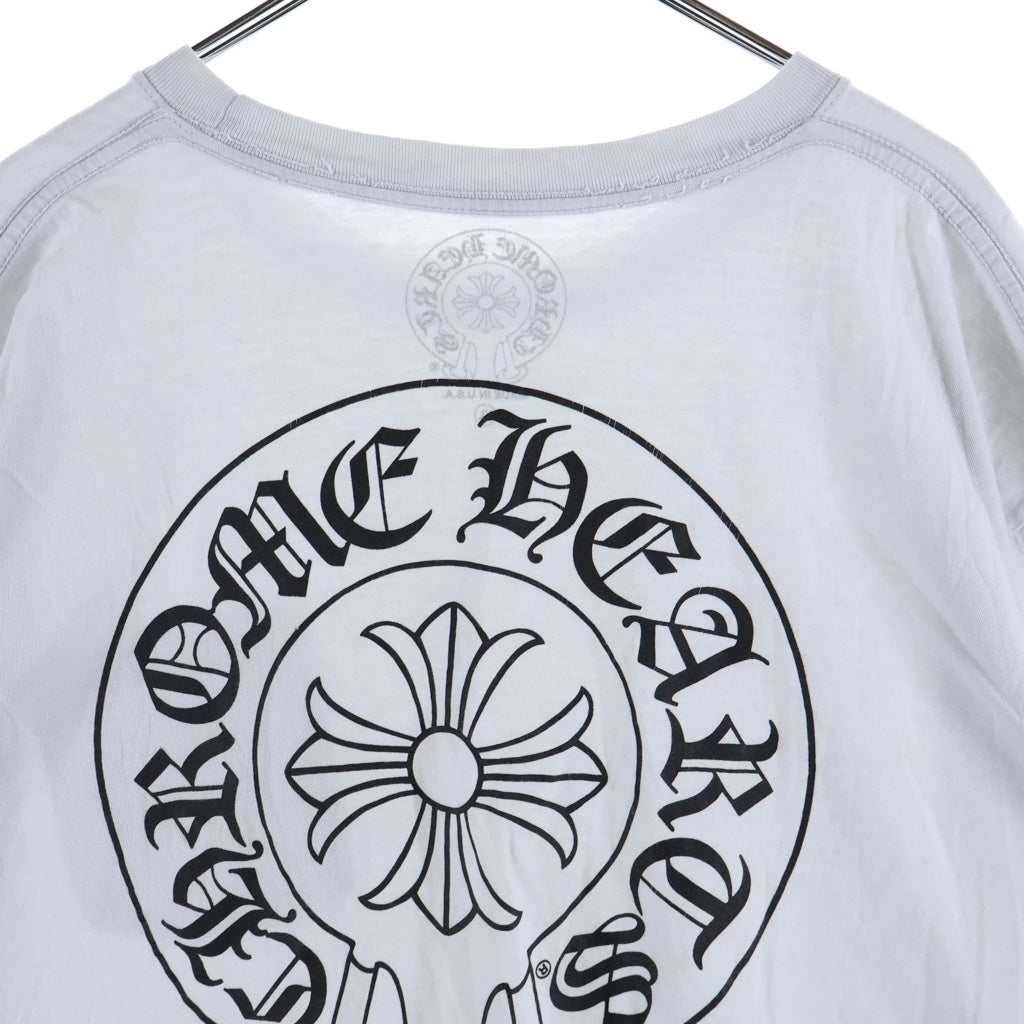 CHROME HEARTS(クロムハーツ) HORSESHOE S/S TEE ホースシュープリント ポケット半袖Tシャツ カットソー グレー