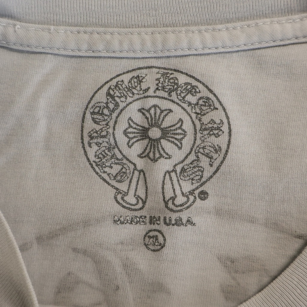 CHROME HEARTS(クロムハーツ) HORSESHOE S/S TEE ホースシュープリント ポケット半袖Tシャツ カットソー グレー