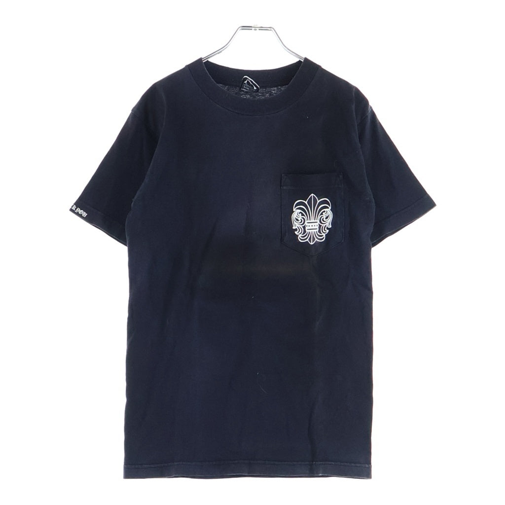 CHROME HEARTS(クロムハーツ) OLD DAGGER S/S オールド 胸ヴァインダガーバックホースシュー USA プリント半袖Tシャツ ブラック