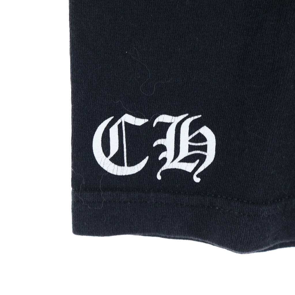 CHROME HEARTS(クロムハーツ) OLD BACK ARCH LOGO SCROLL RABEL USA PRINT TEE オールド バックアーチロゴ スクロールラベル プリント ポケット半袖Tシャツ カットソー ブラック
