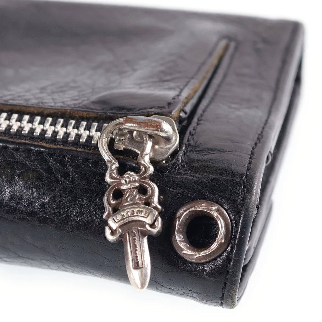CHROME HEARTS(クロムハーツ) WAVE ウェーブ レザーウォレット 財布 ブラック