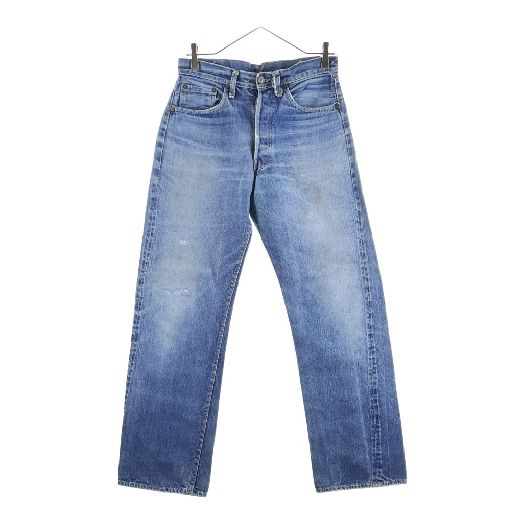 Levi's(リーバイス) 50s VINTAGE 501XX 革パッチ 47モデル後期 ボタン裏無 粒刻印 大文字リベット センターセット デニム インディゴ