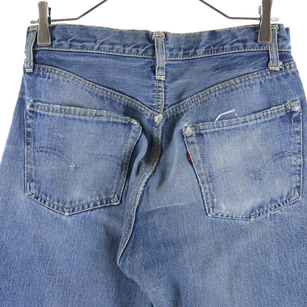 Levi's(リーバイス) 50s VINTAGE 501XX 革パッチ 47モデル後期 ボタン裏無 粒刻印 大文字リベット センターセット デニム インディゴ