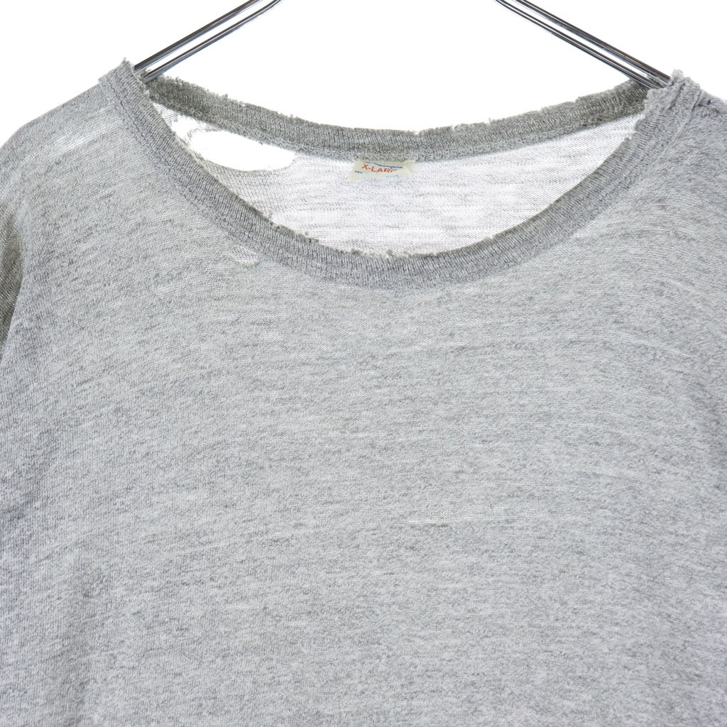 CHAMPION(チャンピオン) VINTAGE 80s トリコタグ プレーン クルーネックTシャツ グレー