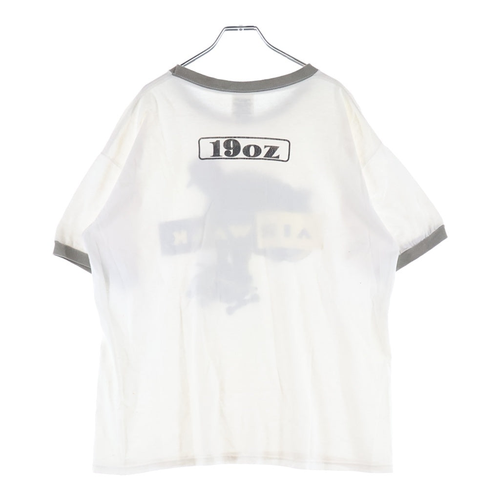 VINTAGE(ヴィンテージ) 90s AIRWALK WILDOATS製 クルーネックTシャツ リンガー ホワイト