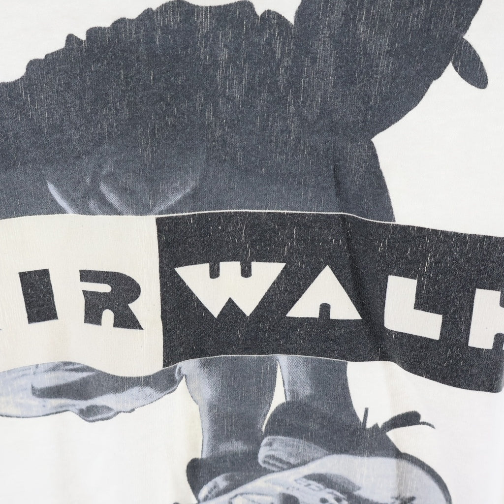 VINTAGE(ヴィンテージ) 90s AIRWALK WILDOATS製 クルーネックTシャツ リンガー ホワイト