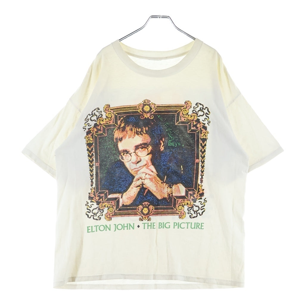 VINTAGE(ヴィンテージ) 90s ELTON JOHN THE BIG PICTURE TOUR エルトンジョン クルーネックTシャツ ホワイト