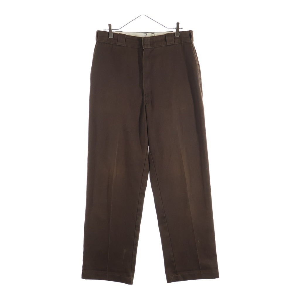 Dickies(ディッキーズ) 80s 圧着タグ TALONジップ バック折りステ ツイル ワークパンツ ブラウン