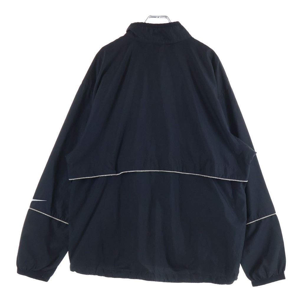 NIKE(ナイキ) 90s-00s センターロゴ 袖スウォッシュ プルオーバーパーカー ブラック