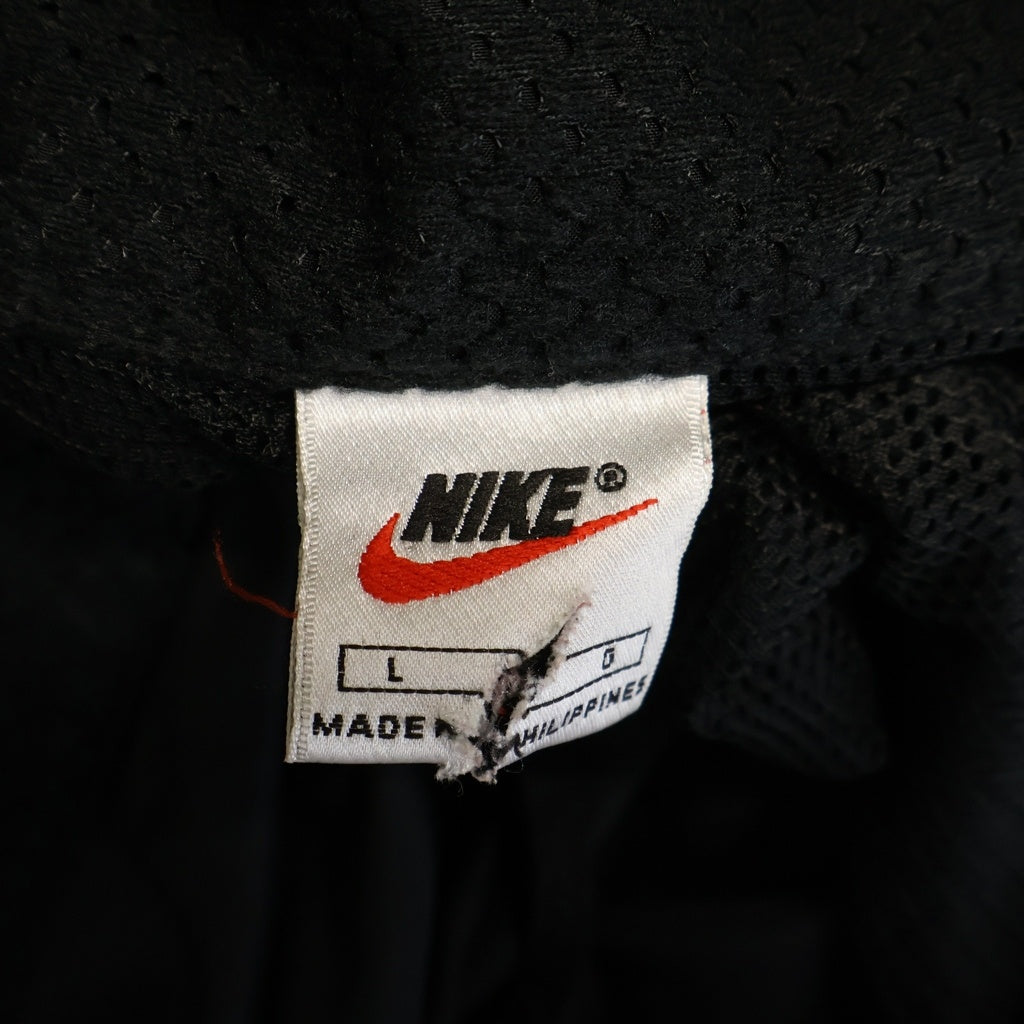 NIKE(ナイキ) 90s-00s センターロゴ 袖スウォッシュ プルオーバーパーカー ブラック