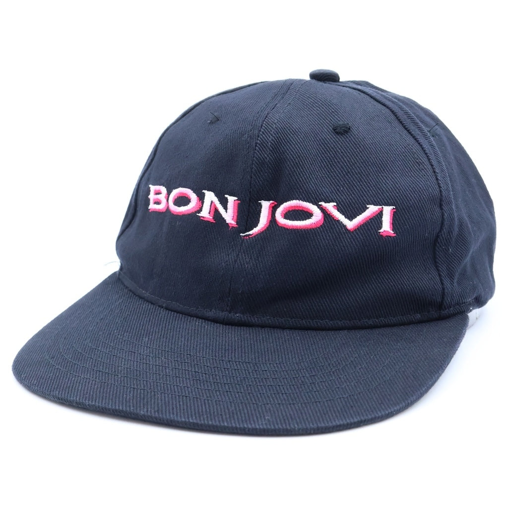 VINTAGE(ヴィンテージ) 90s BON JOVI ボンジョビ BROCKUM ブロッカム スナップバック 6パネルキャップ ブラック
