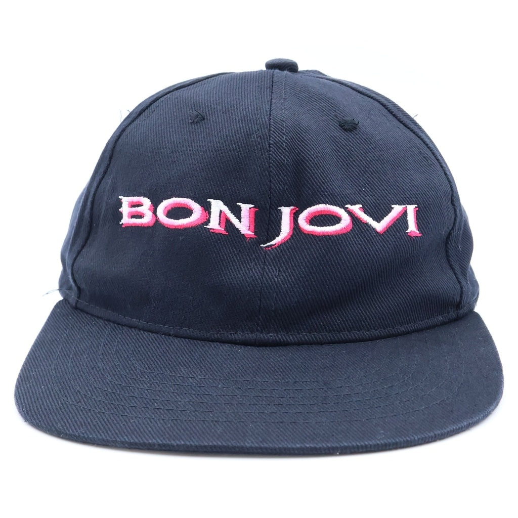 VINTAGE(ヴィンテージ) 90s BON JOVI ボンジョビ BROCKUM ブロッカム スナップバック 6パネルキャップ ブラック