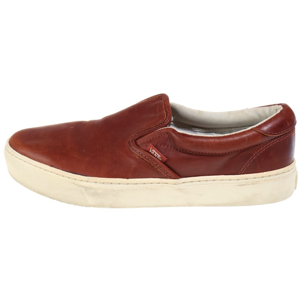 VANS(ヴァンズ) デットストック レザー スリッポン 28cm/US10 ブラウン 721356