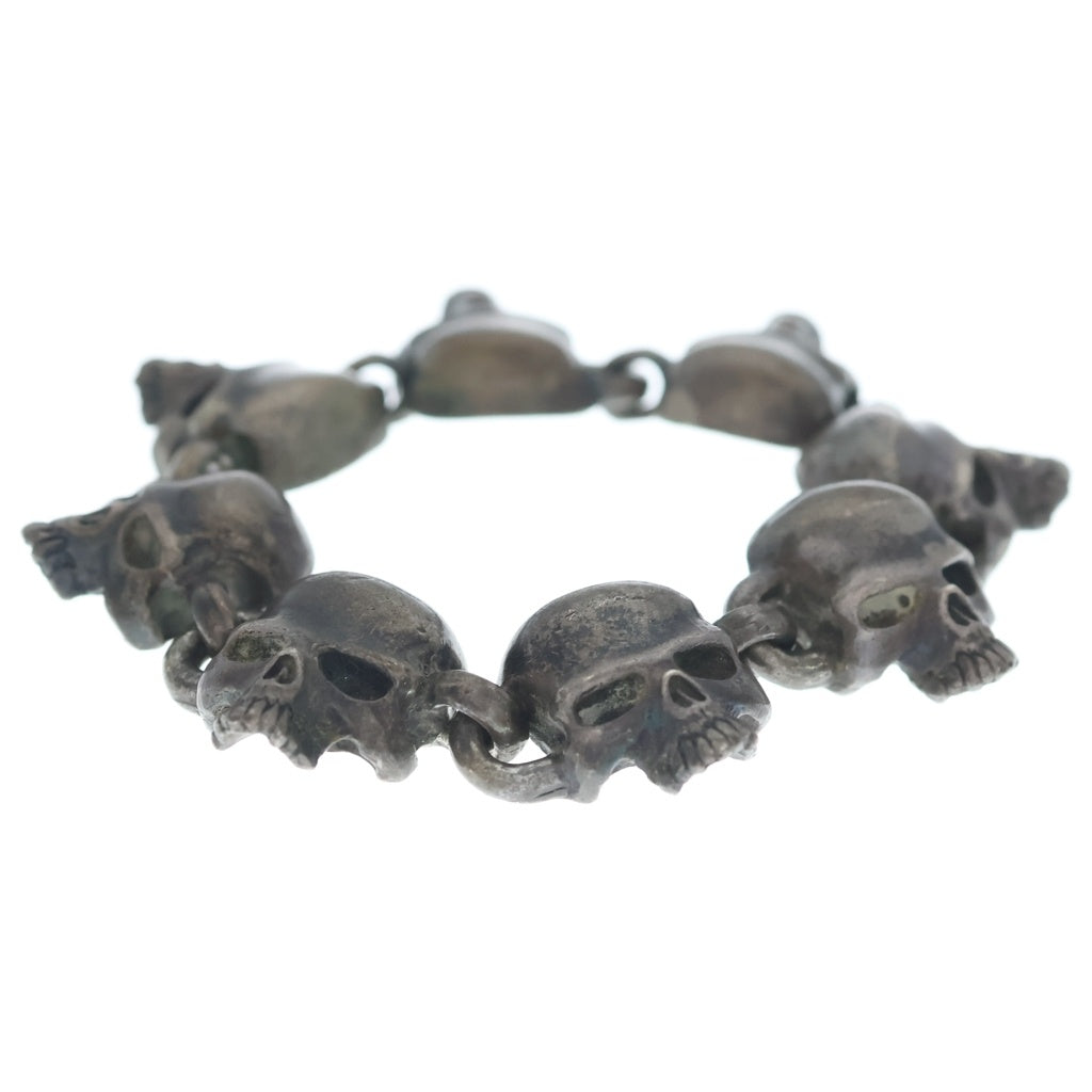 CRAZY PIG(クレイジーピッグ) EVIL SKULL LINK イーヴル スカルリンク ブレスレット シルバー